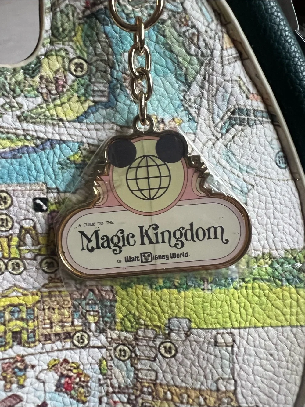 NWT Disney Magic Kingdom Map Print Handle Bag/Cross Body Bag